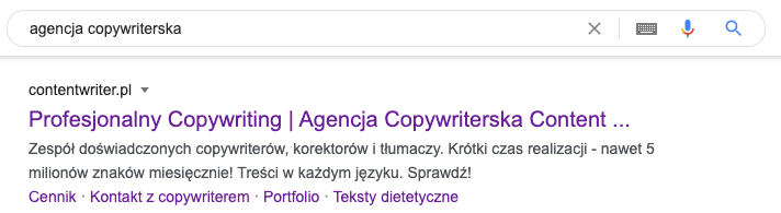 Widok meta-tekstów.
