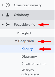 Zdjęcie przedstawia screen z narzędzia Google Analytics.