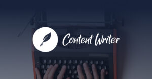 Logo Content Writer w banerze – wersja ciemna