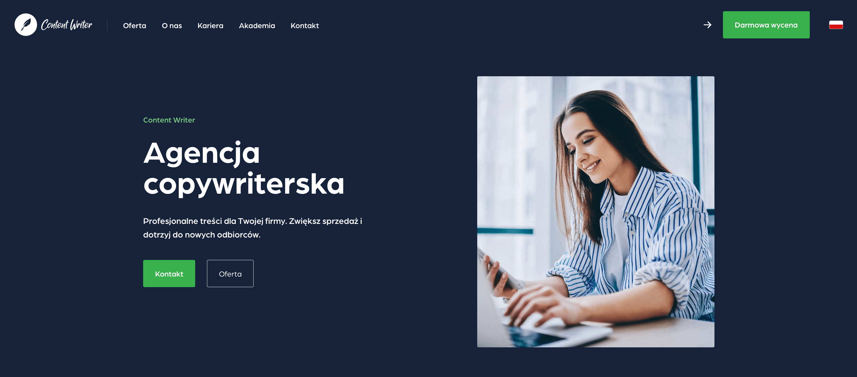 Strona główna witryny contentwriter.pl.