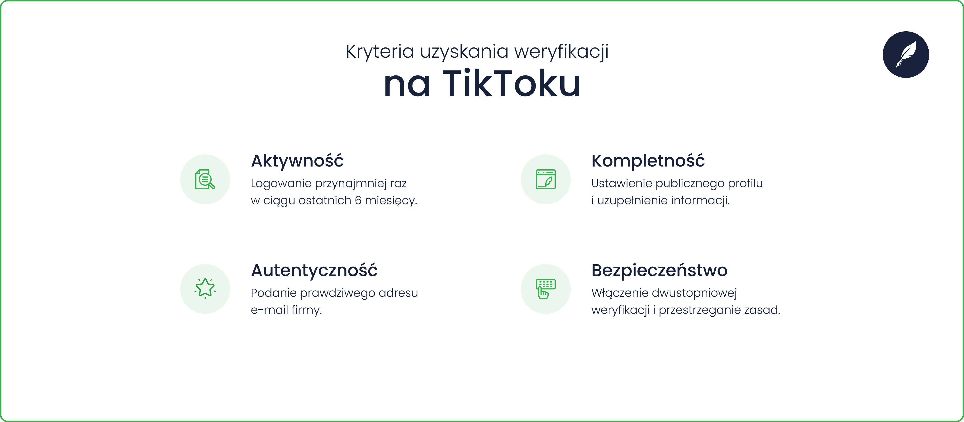 Kryteria weryfikacji na TikToku