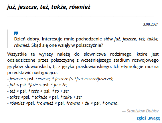 Porada językowa na stronie PWN nr 1