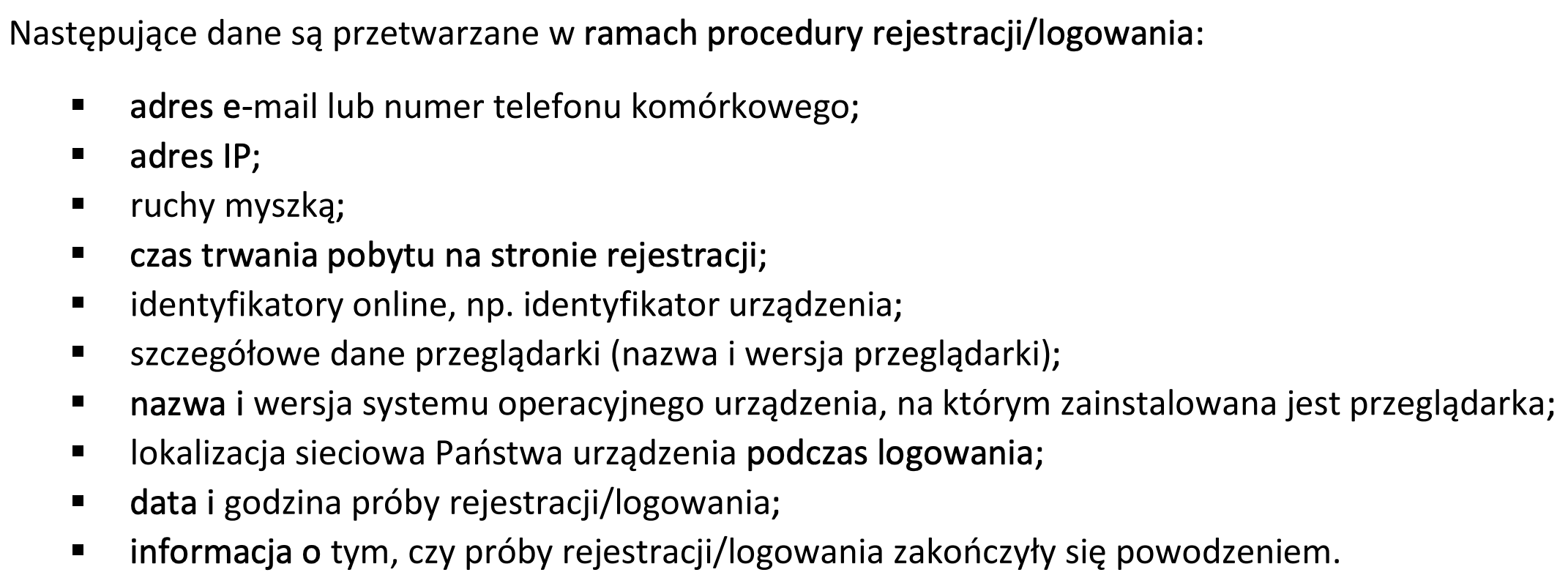 RODO w marketingu, czyli katalog danych osobowych przetwarzanych przez Lidl Plus (screen)